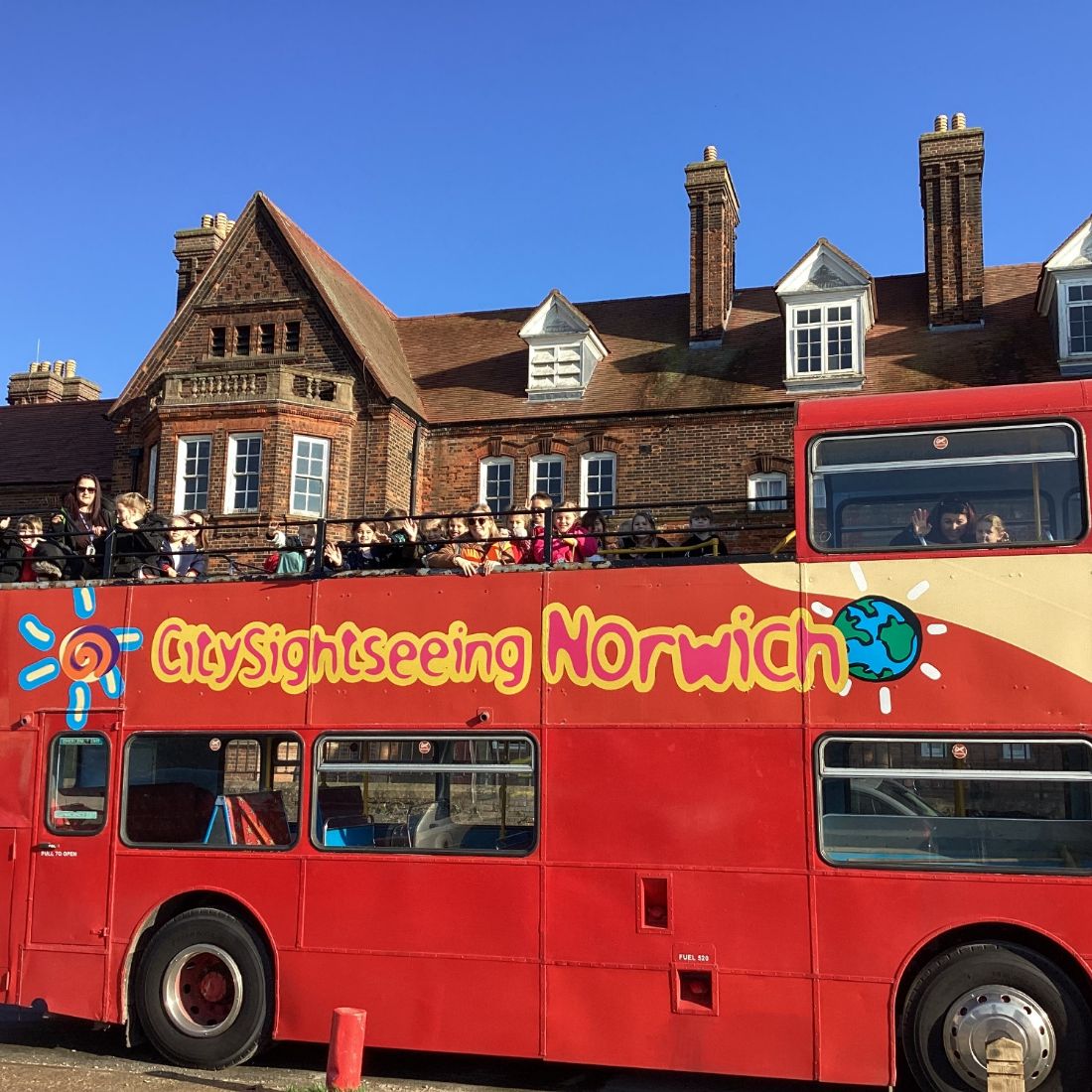 Year 2 Open Top Norwich Bus Tour and Cathedral