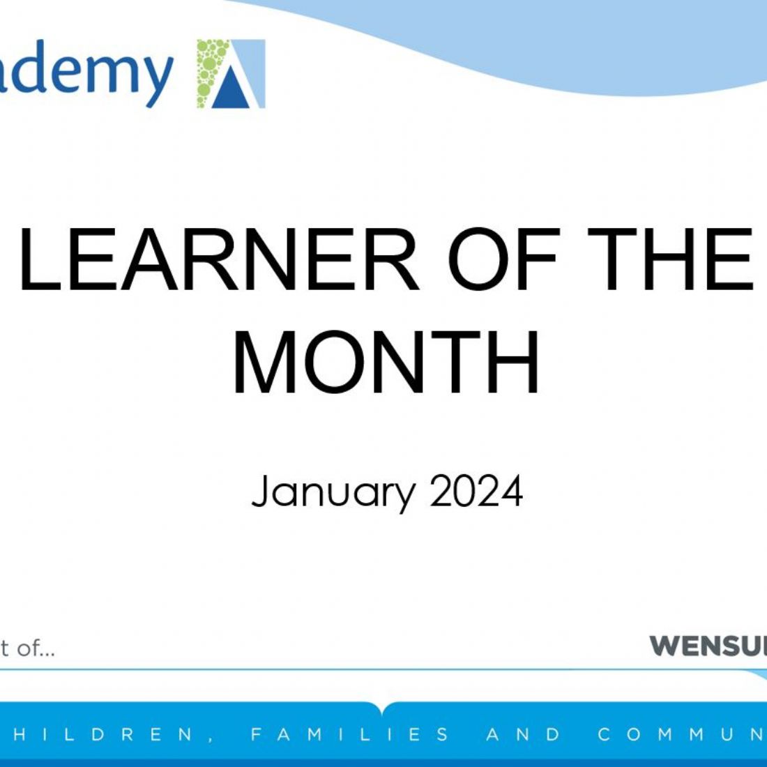 Learner of the Month - January 2024
