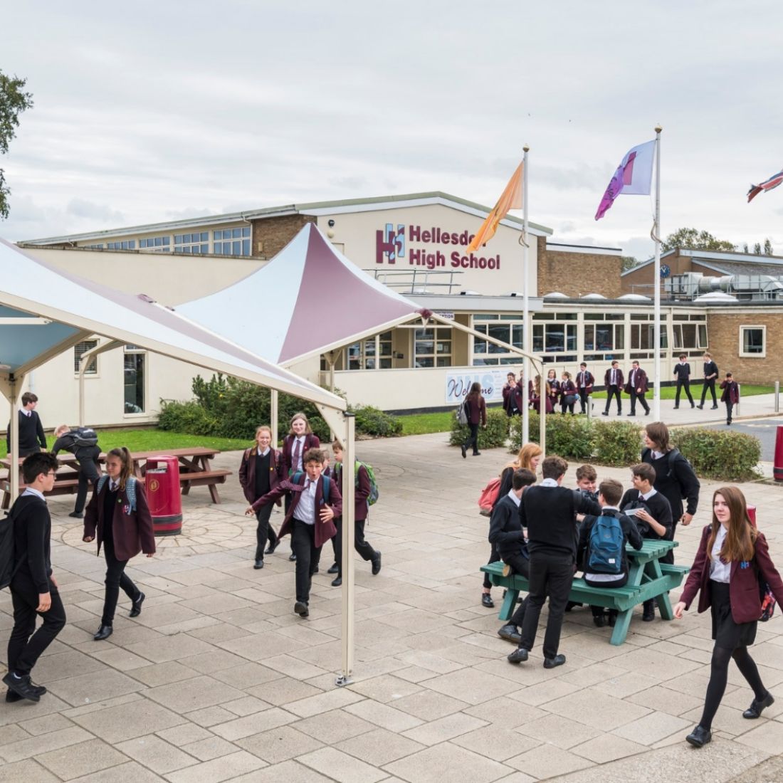 Two large outdoor canopies